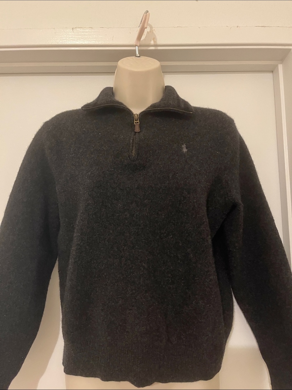 Ralph Lauren kids Charcoal Gray Half-Zip Sweater